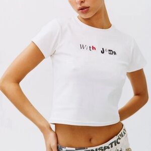 With Jéan White Graphic Tee